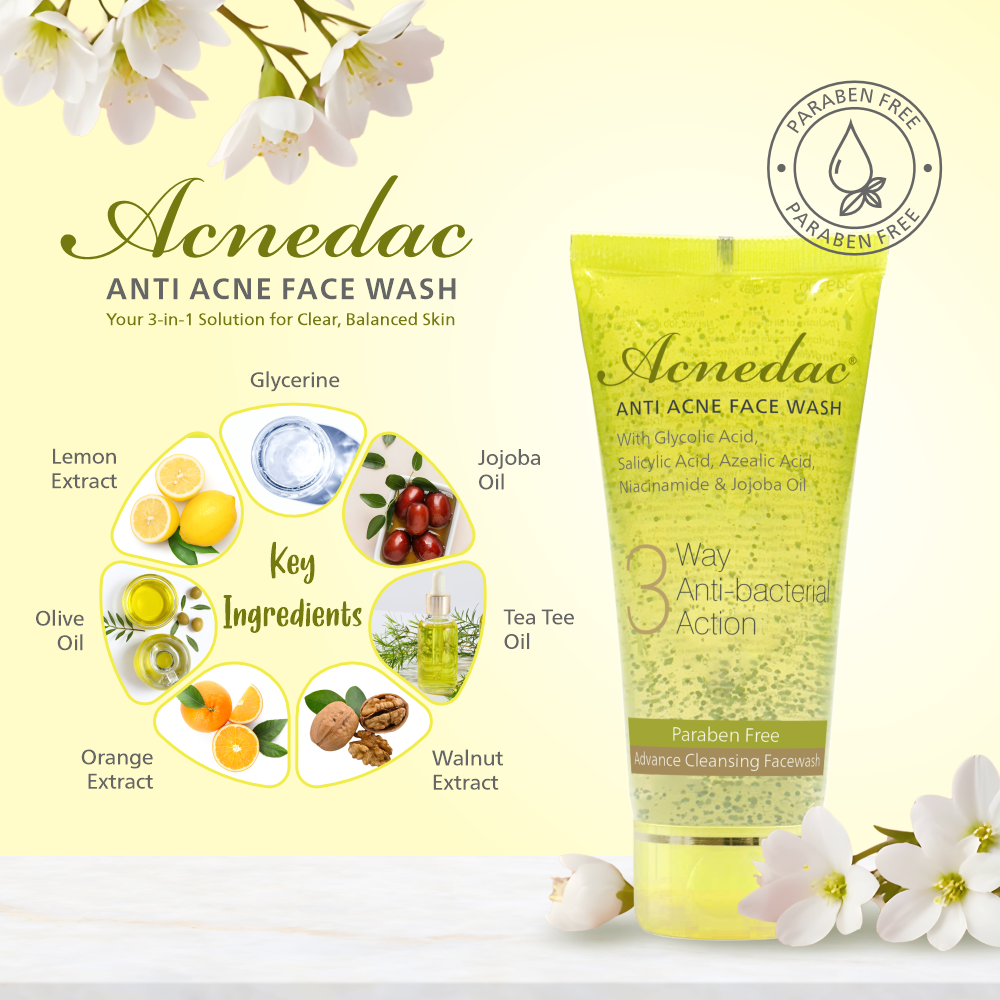 Acnedac 3 Way Antibacterial Antiacne Face Wash - Image 3