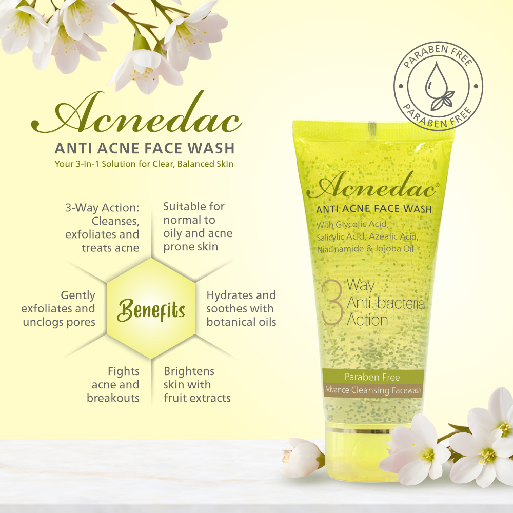 Acnedac 3 Way Antibacterial Antiacne Face Wash - Image 4
