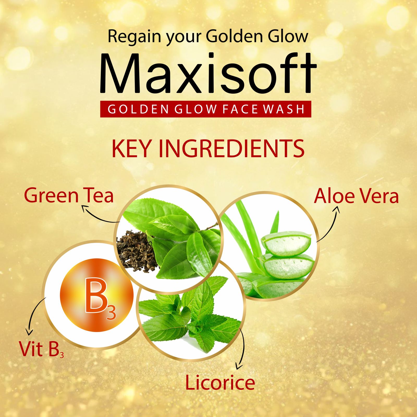Maxisoft Golden Glow Face Wash - Image 3