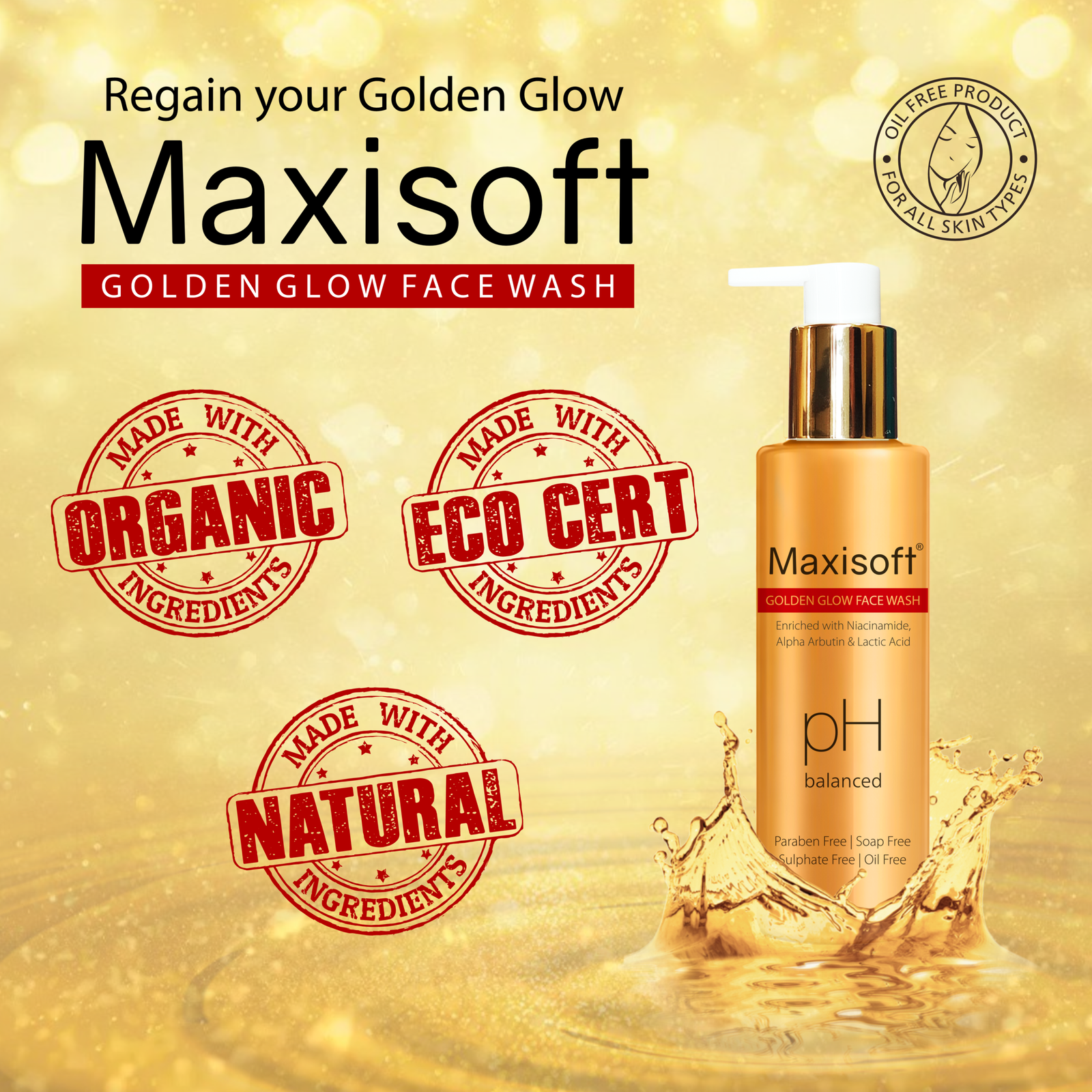 Maxisoft Golden Glow Face Wash - Image 5