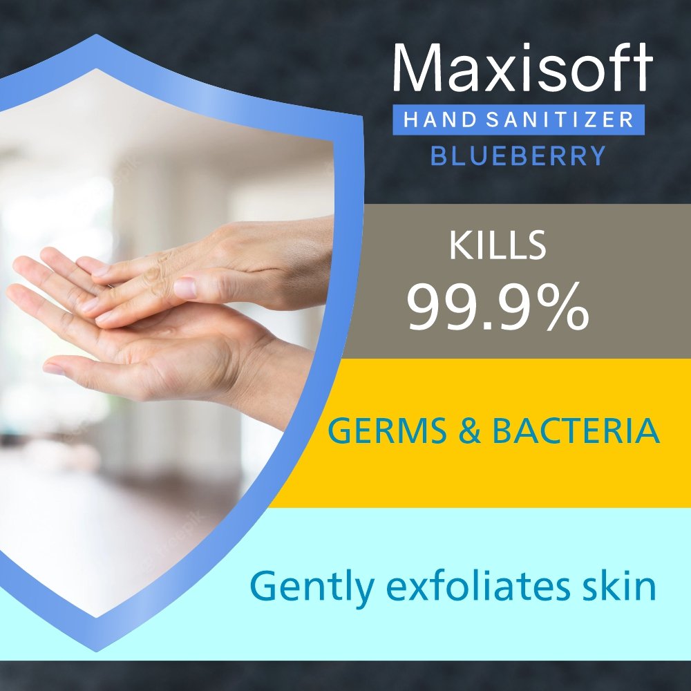 Maxisoft Hand Sanitizer (Gel) Blueberry 60 ml - Image 4