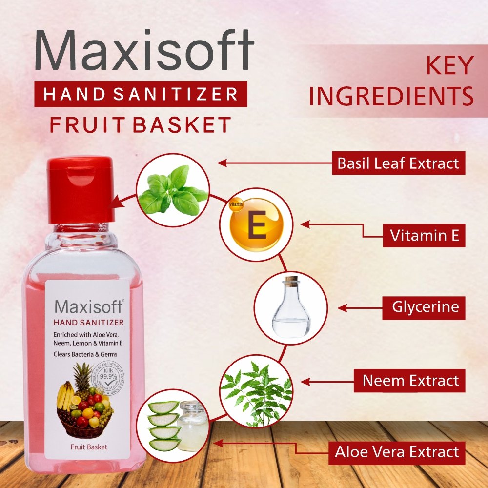 Maxisoft Hand Sanitizer (Gel) Fruit Basket 60 ml - Image 3
