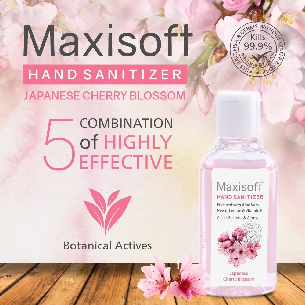 Maxisoft Hand Sanitizer (Gel) Japanese Cherry Blossom 60 ml - Image 2