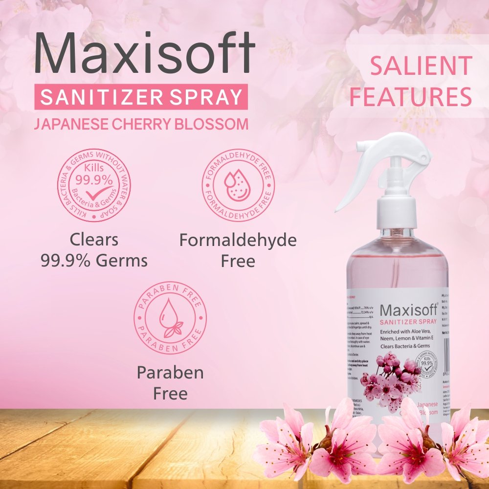 Maxisoft Hand Sanitizer (Spray) Japanese Cherry Blossom 500 ml - Image 6