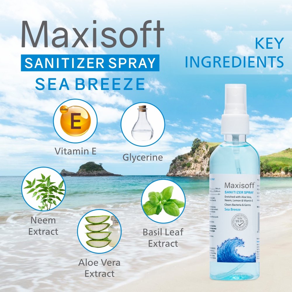 Maxisoft Hand Sanitizer (Spray) Sea Breeze 120 ml - Image 3
