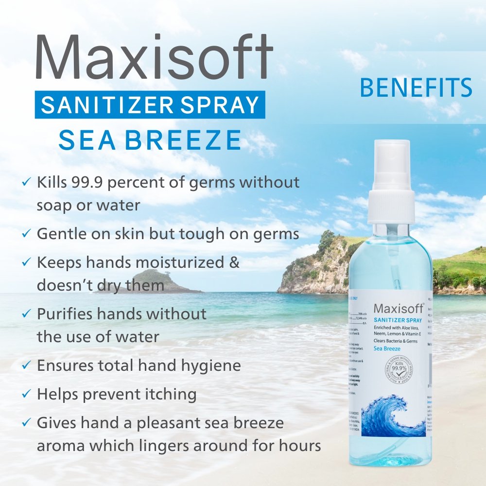 Maxisoft Hand Sanitizer (Spray) Sea Breeze 120 ml - Image 5