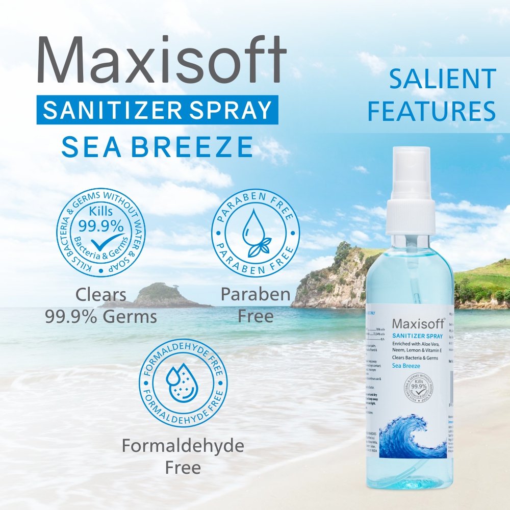 Maxisoft Hand Sanitizer (Spray) Sea Breeze 120 ml - Image 6