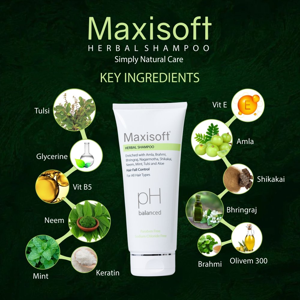 Maxisoft Herbal Shampoo 100 ml - Image 3