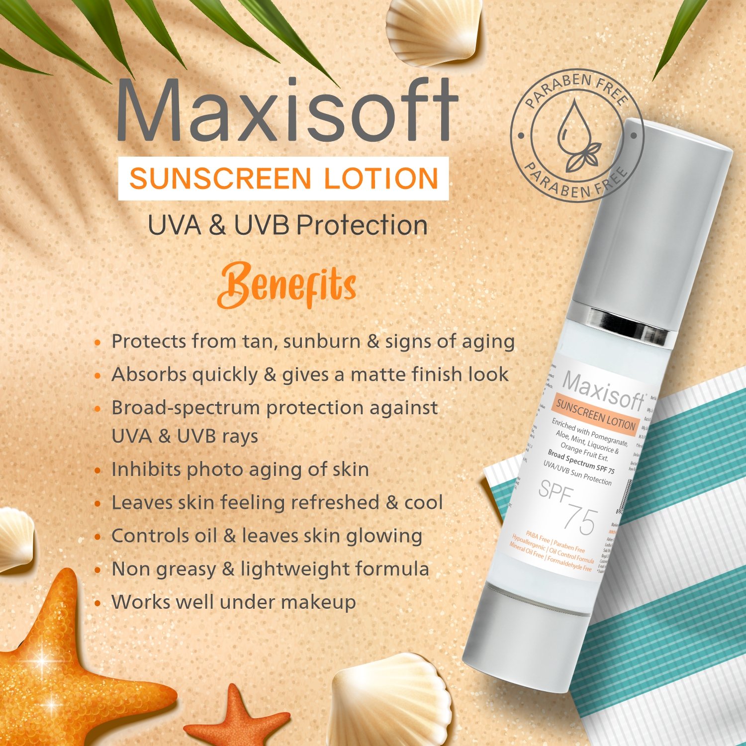 Maxisoft Sunscreen Lotion (SPF 75) - Image 4